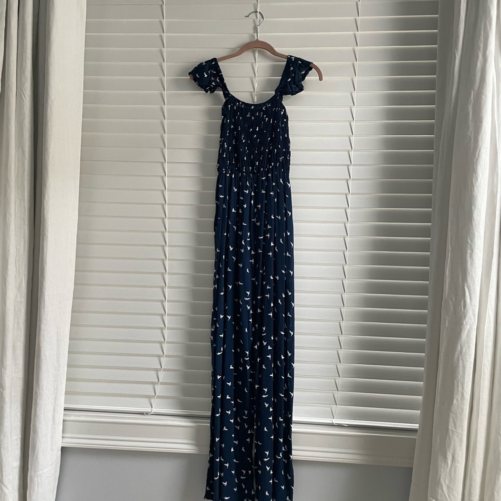 Elegant Navy Blue Maxi Dress